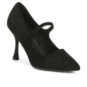 HALSTON Faux Suede Pumps. Size 8.5